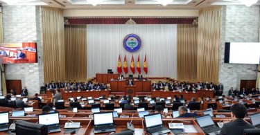 Акция против внесения поправок в Конституционный Закон о выборах Президента КР и депутатов ЖККР